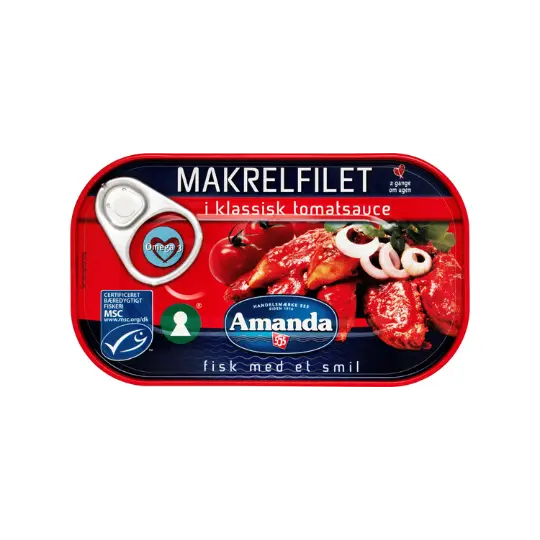 Amandas Makrelfilet i tomatsauce